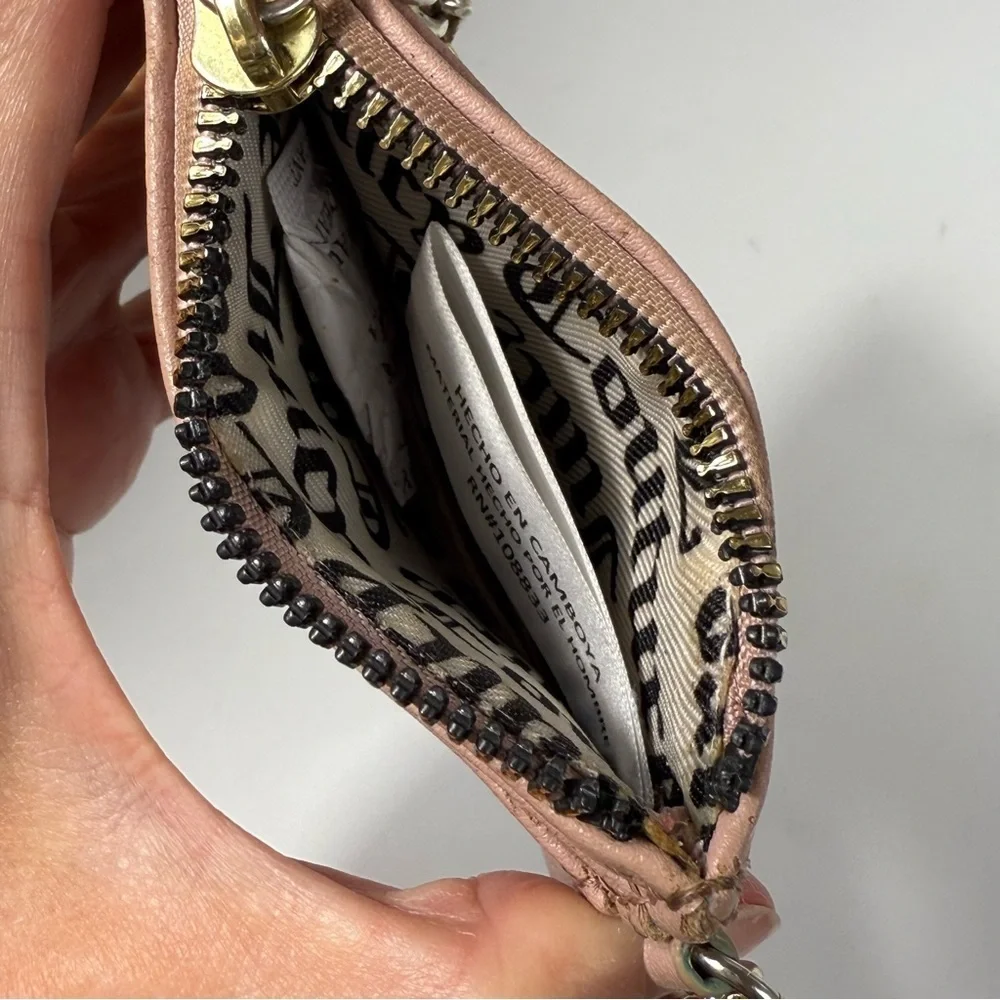 Juicy couture card holder keychain purse charm rhinestone